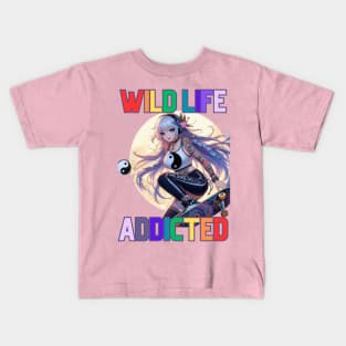 Kawaii, Anime Girl, Addicted | Catsie Cat Kids T-Shirt